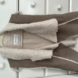 cupcakes & cashmere Tan and Cream Teddy Jacket